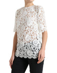 Dolce & Gabbana Elegant White Lace Blouse