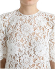 Dolce & Gabbana Elegant White Lace Blouse
