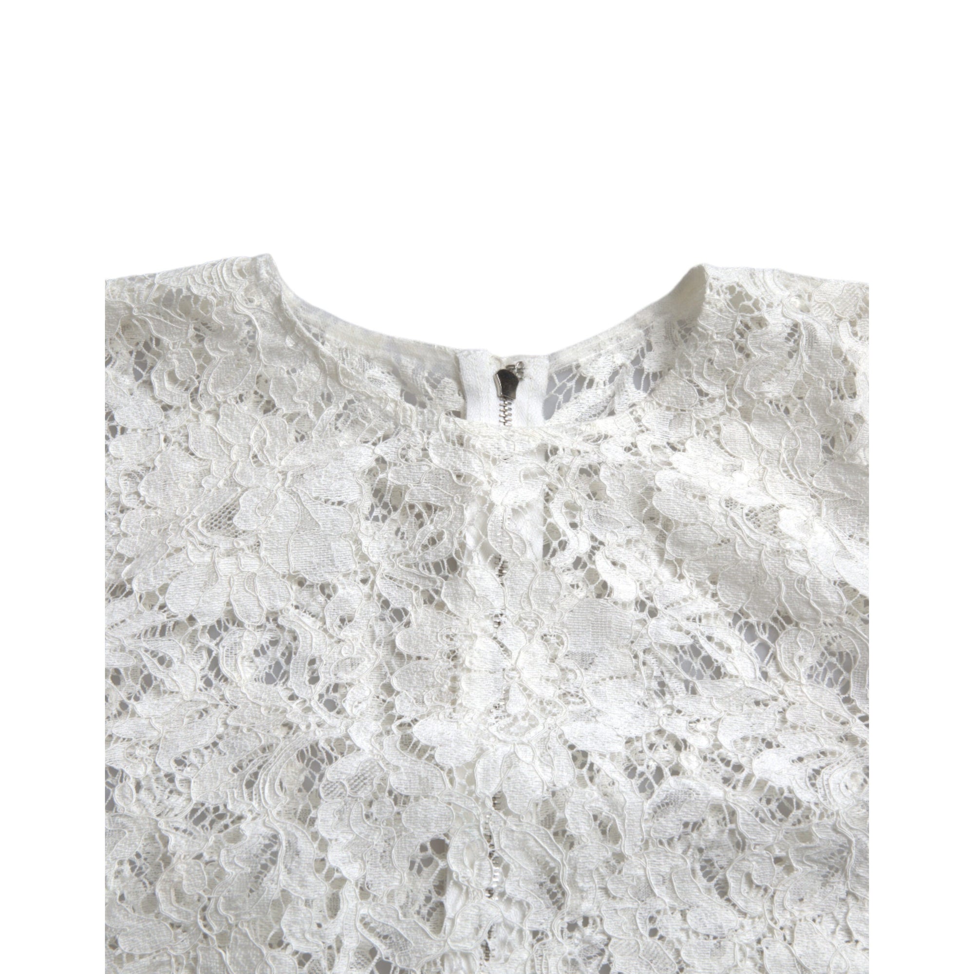 Dolce &amp; Gabbana Elegant White Lace Blouse