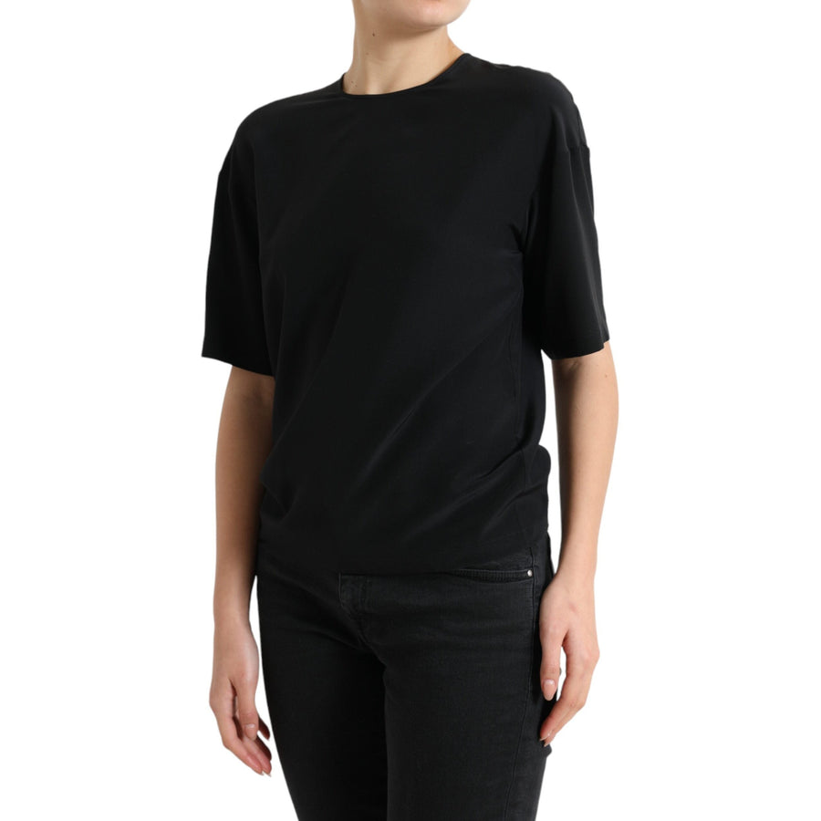 Dolce & Gabbana Elegant Silk Blend Round Neck Blouse