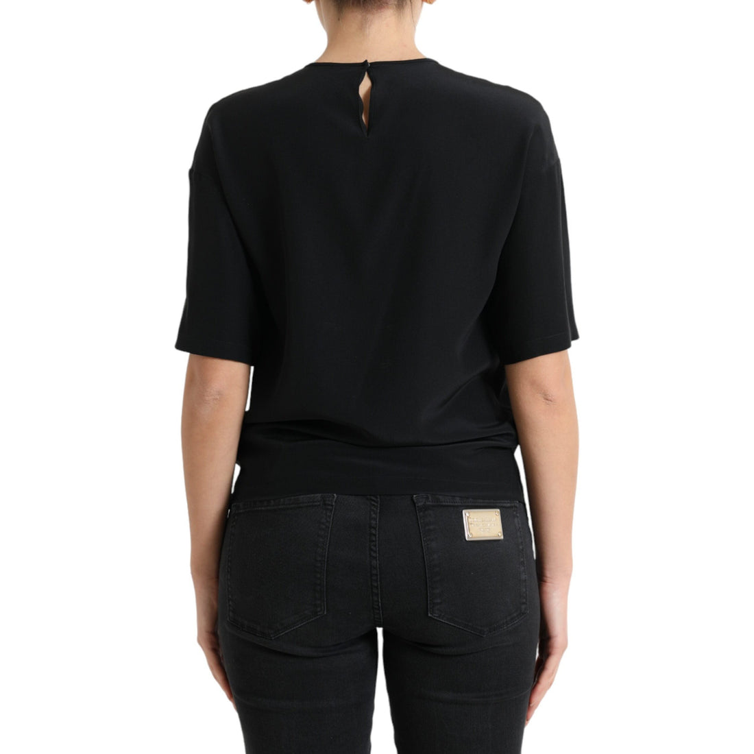 Dolce & Gabbana Elegant Silk Blend Round Neck Blouse