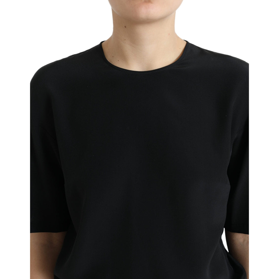 Dolce & Gabbana Elegant Silk Blend Round Neck Blouse