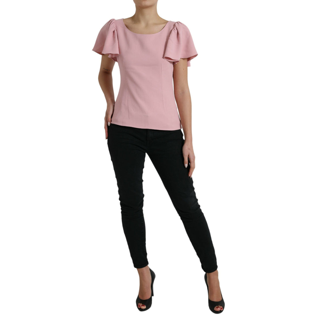 Dolce & Gabbana Chic Pink Bell Sleeve Top