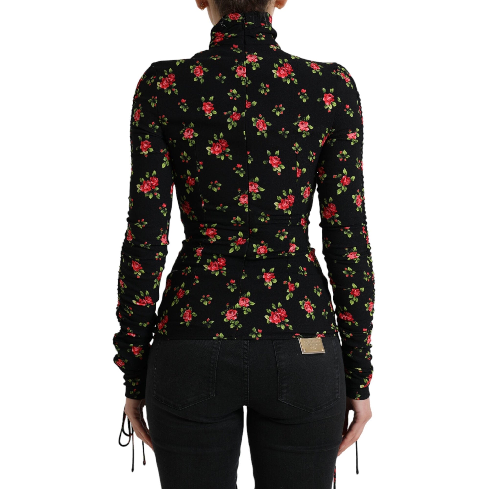 Dolce &amp; Gabbana Elegant Floral Silk Blend Top