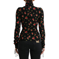 Dolce & Gabbana Elegant Floral Silk Blend Top