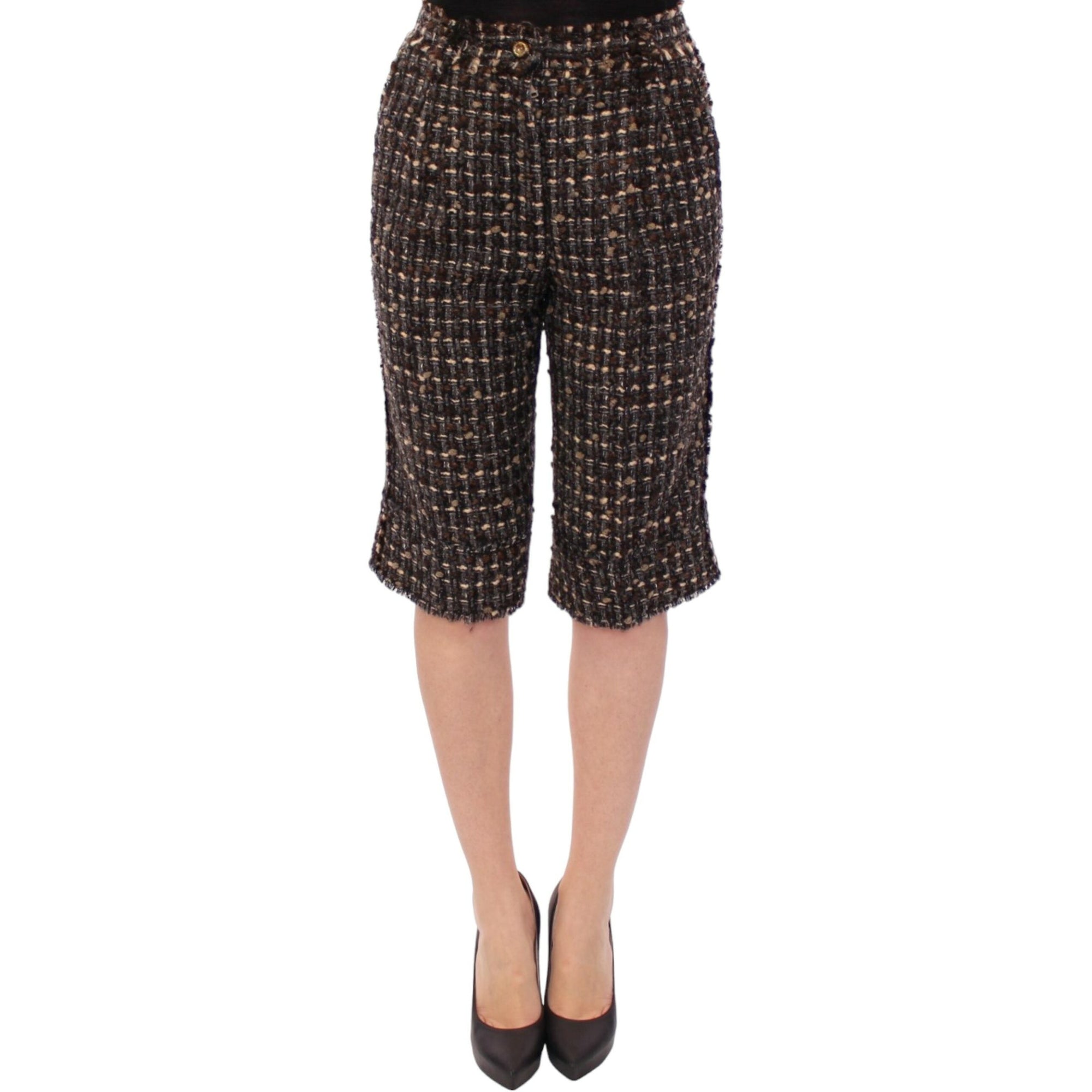 Dolce &amp; Gabbana Elegant Multicolor Wool Blend Shorts