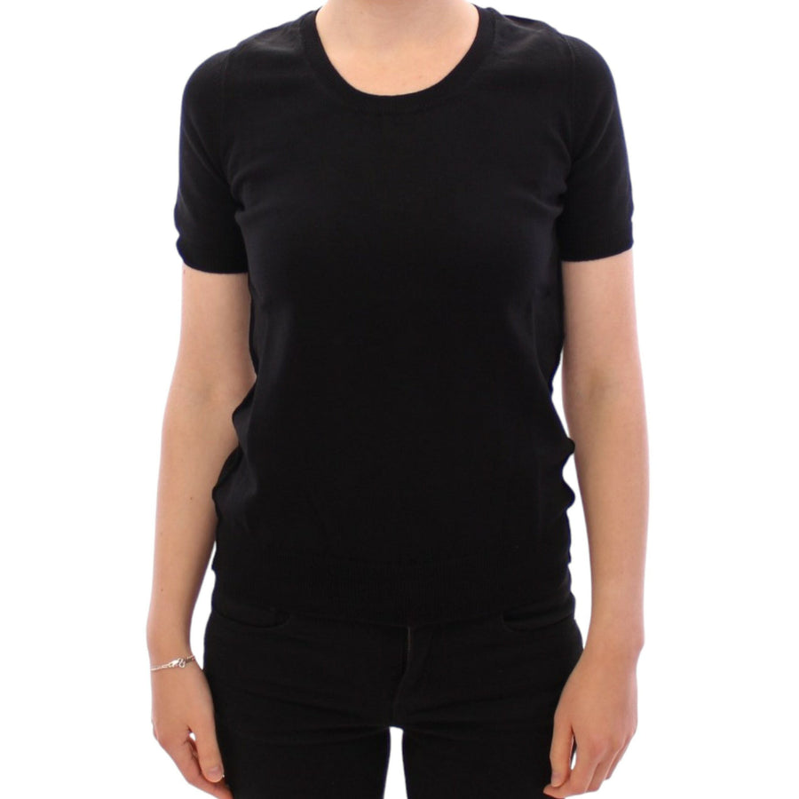 Dolce & Gabbana Elegant Black Cotton Crew-neck Tee