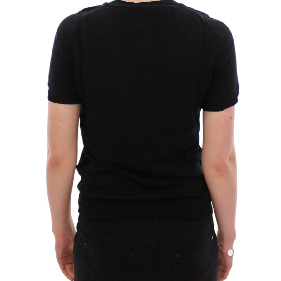 Dolce & Gabbana Elegant Black Cotton Crew-neck Tee