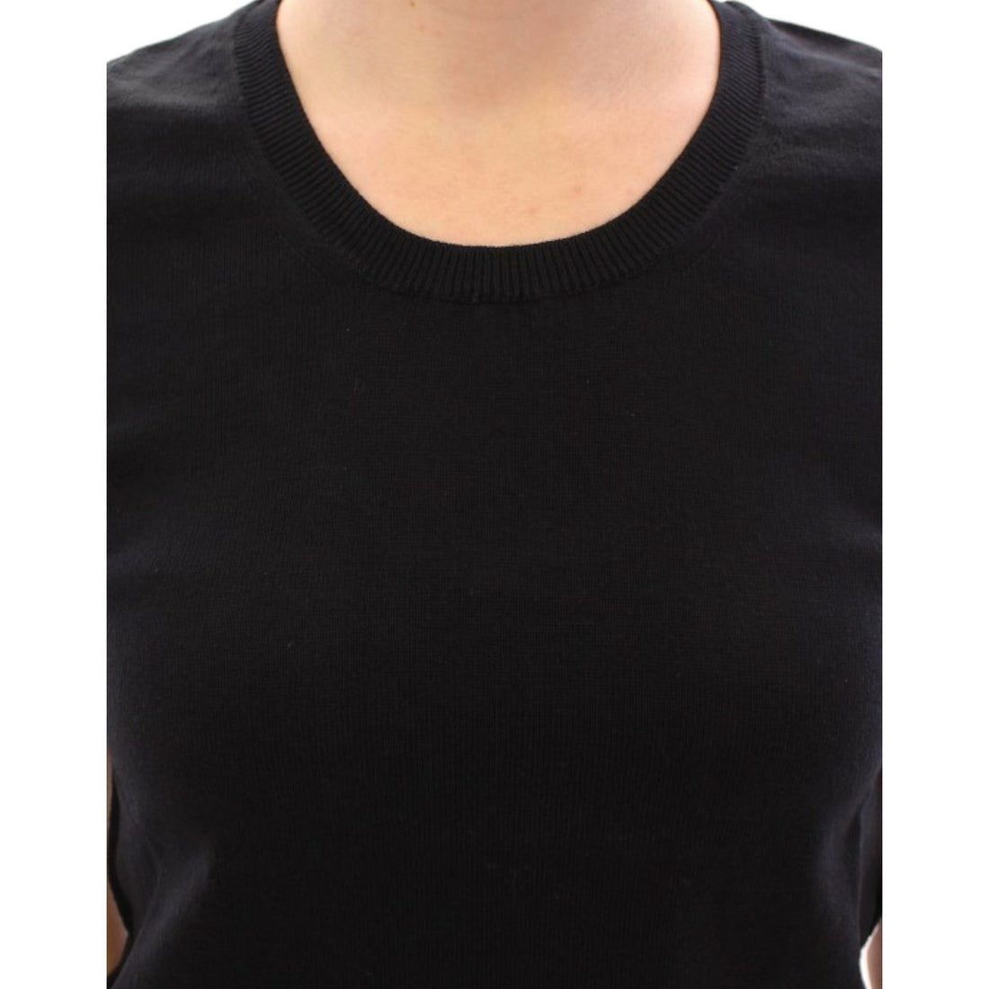 Dolce & Gabbana Elegant Black Cotton Crew-neck Tee