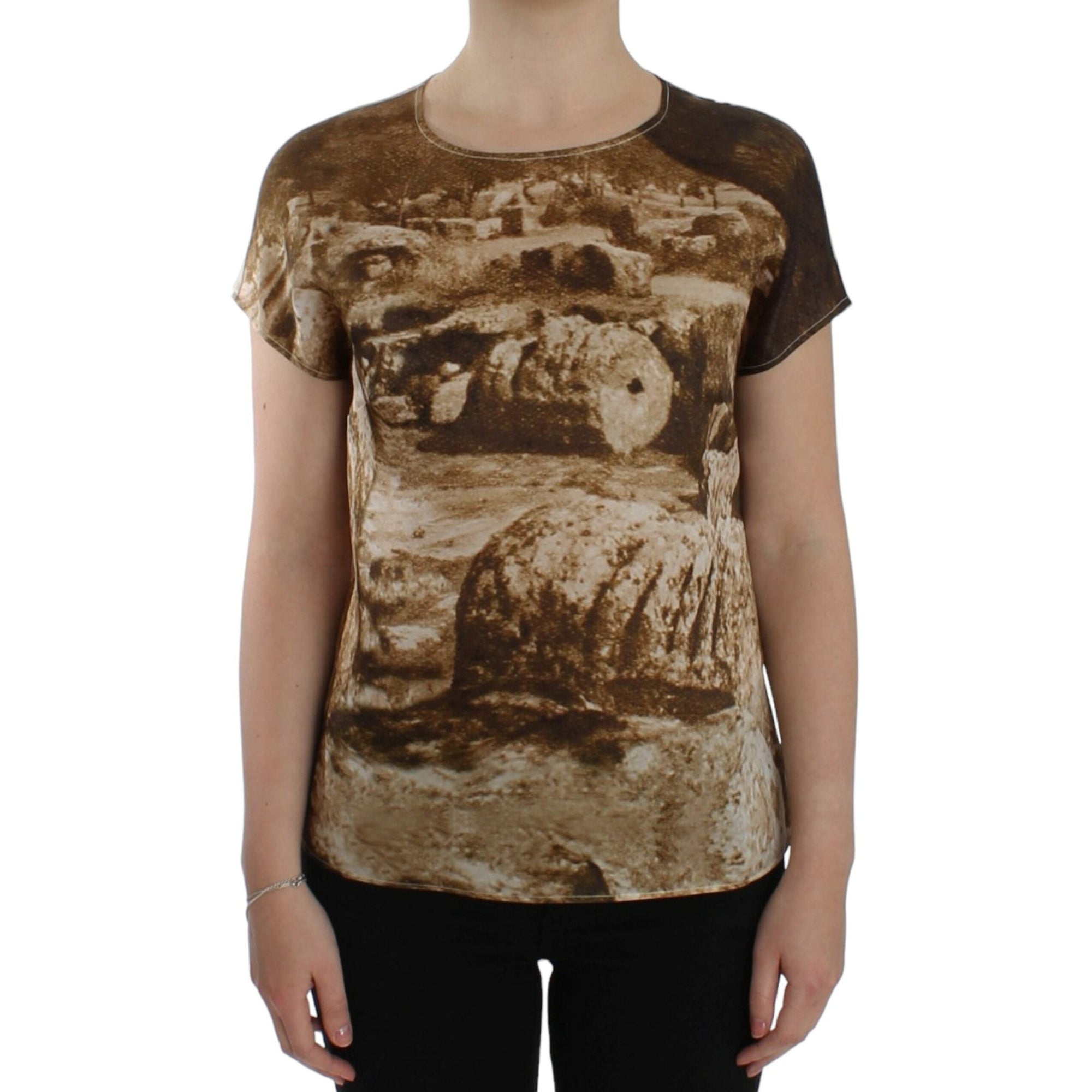 Dolce &amp; Gabbana Enchanted Sicily Taormina Print Silk Blouse