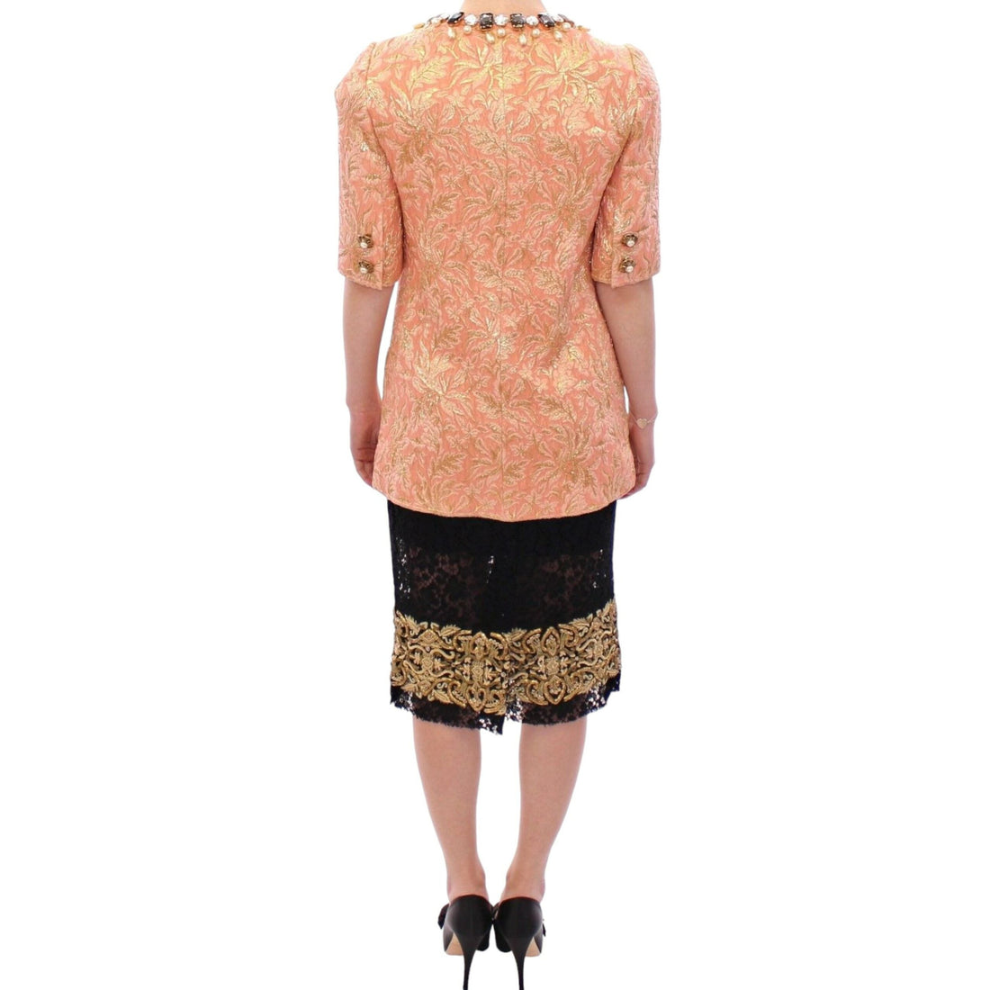 Dolce & Gabbana Exclusive Crystal Brocade Coat Jacket