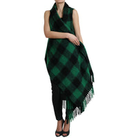 Dolce & Gabbana Elegant Checkered Poncho Jacket