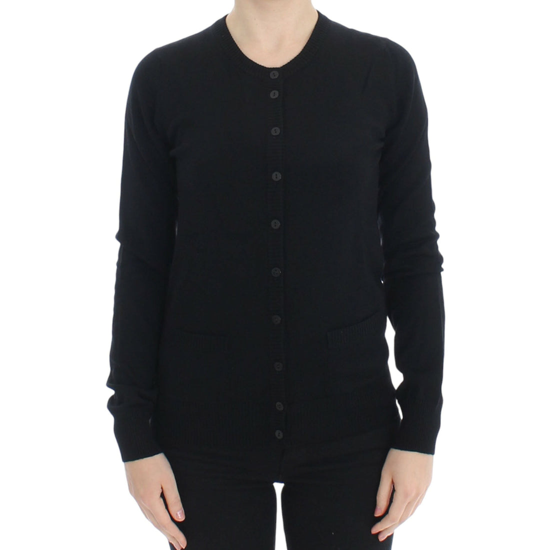 Dolce & Gabbana Elegant Black Wool Cardigan Sweater