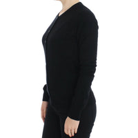 Dolce & Gabbana Elegant Black Wool Cardigan Sweater