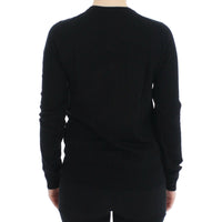 Dolce & Gabbana Elegant Black Wool Cardigan Sweater