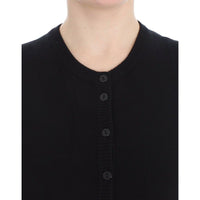 Dolce & Gabbana Elegant Black Wool Cardigan Sweater