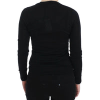 Dolce & Gabbana Elegant Black Deep Crewneck Sweater