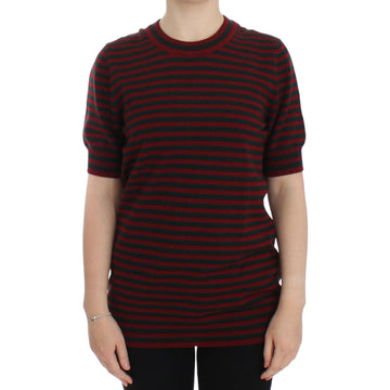 Dolce & Gabbana Elegant Striped Cashmere Crewneck Sweater