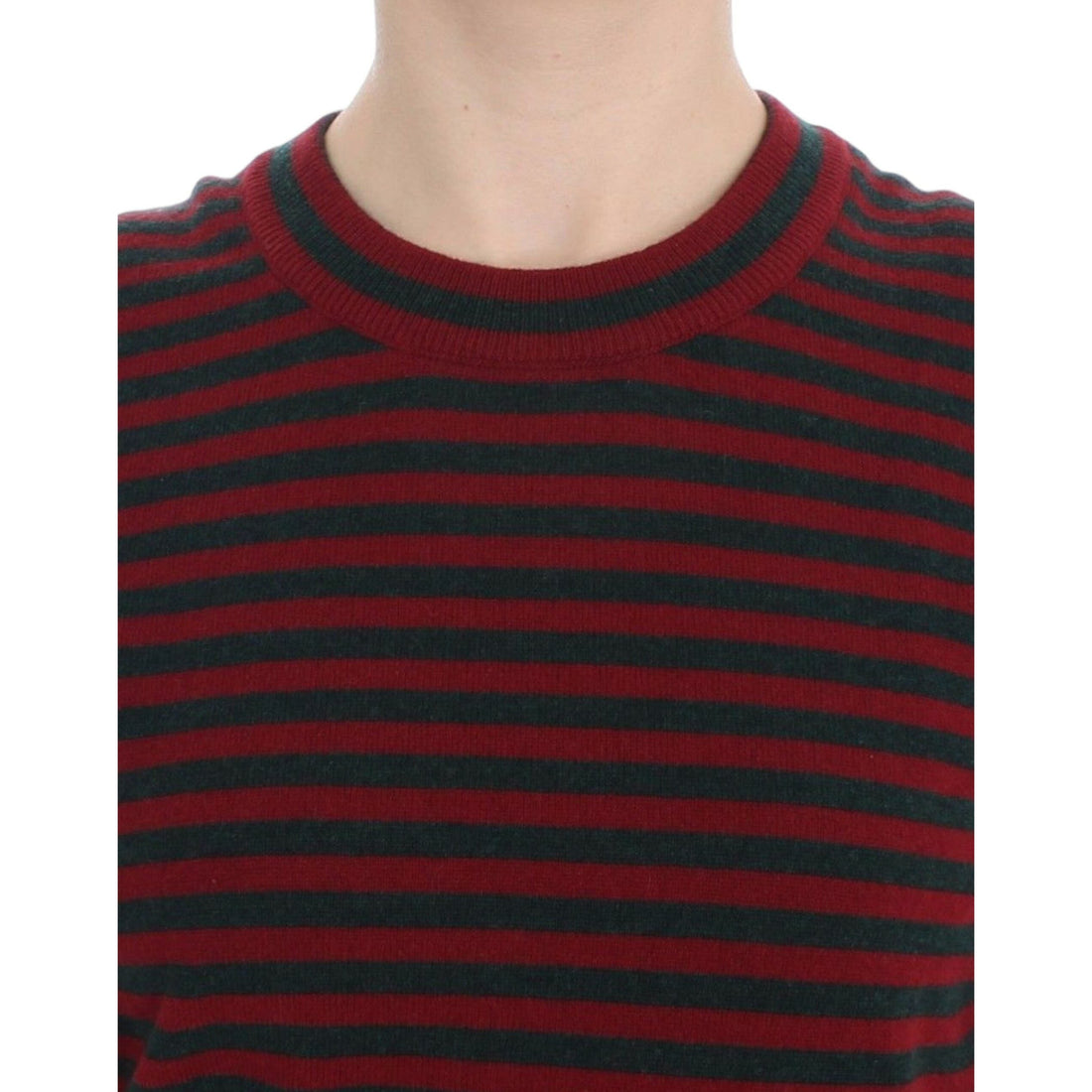 Dolce & Gabbana Elegant Striped Cashmere Crewneck Sweater