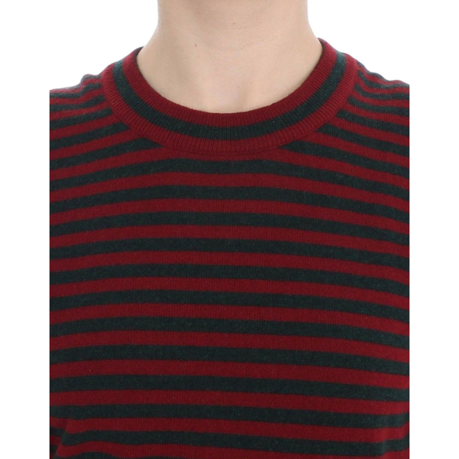 Dolce & Gabbana Elegant Striped Cashmere Crewneck Sweater