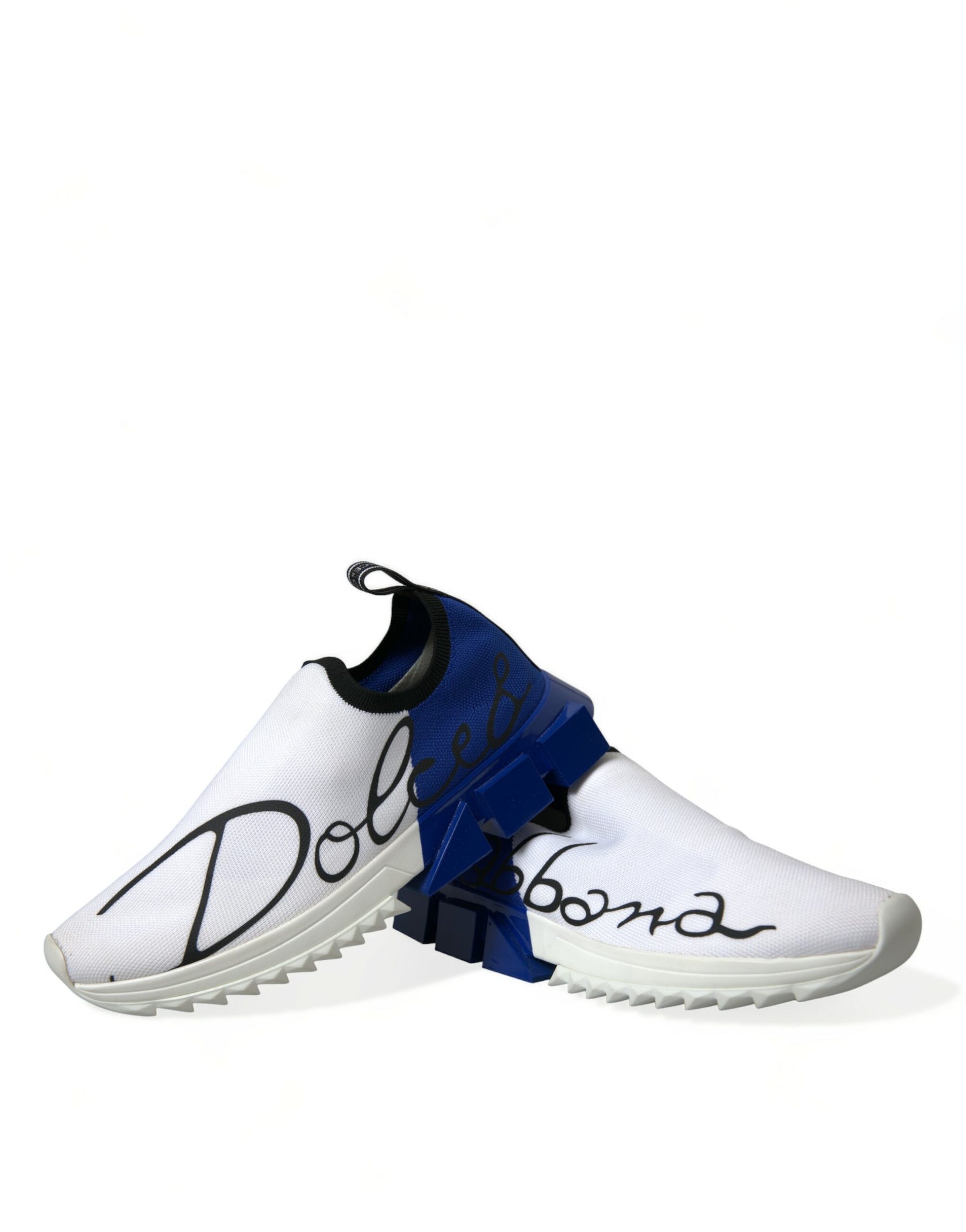 Dolce &amp; Gabbana Chic Low Top Sorrento Sneakers in Blue and White