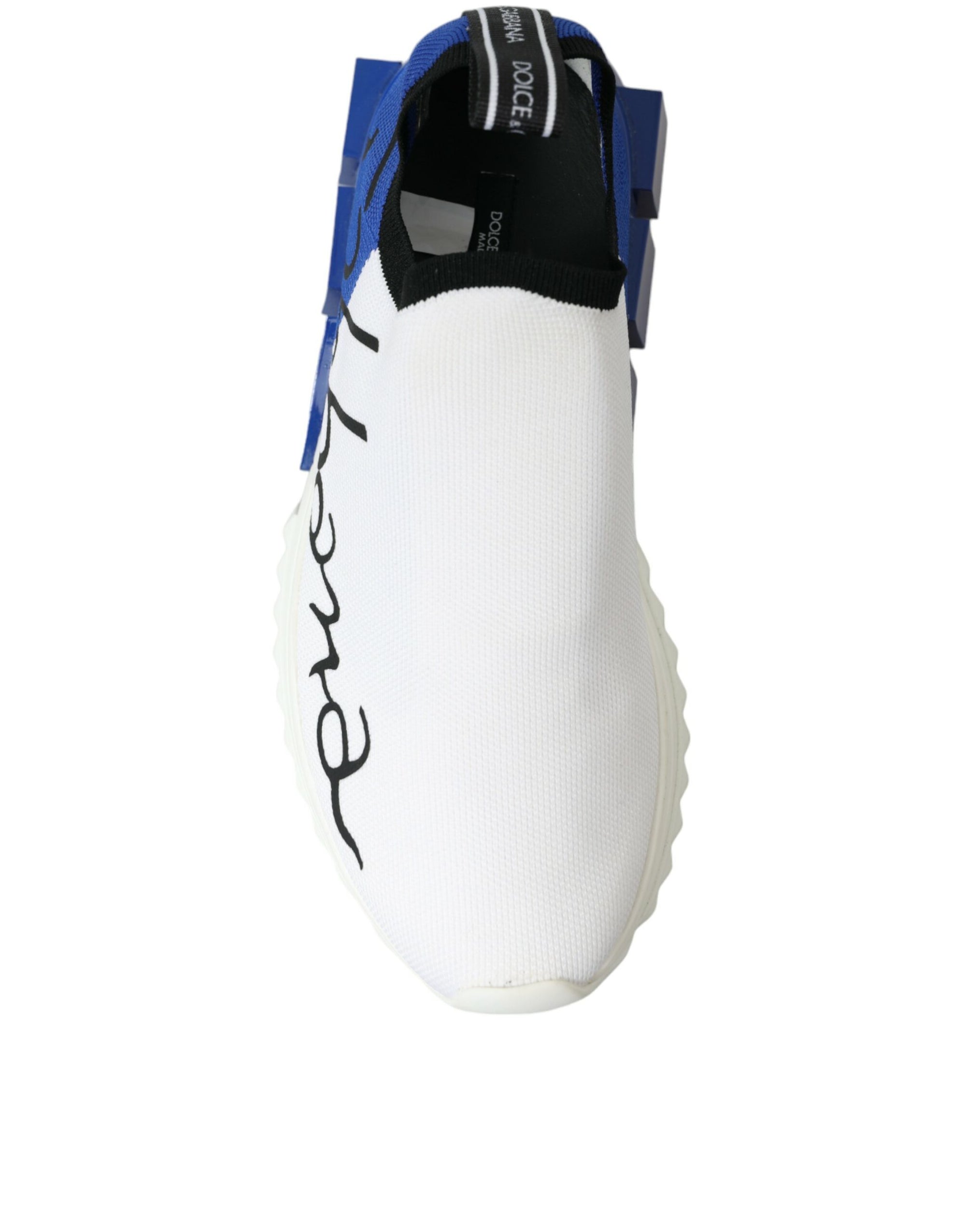 Dolce &amp; Gabbana Chic Low Top Sorrento Sneakers in Blue and White