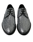 Dolce & Gabbana Exquisite Sequined Derby Dress Shoes