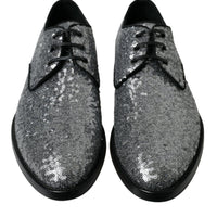 Dolce & Gabbana Exquisite Sequined Derby Dress Shoes