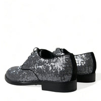 Dolce & Gabbana Exquisite Sequined Derby Dress Shoes