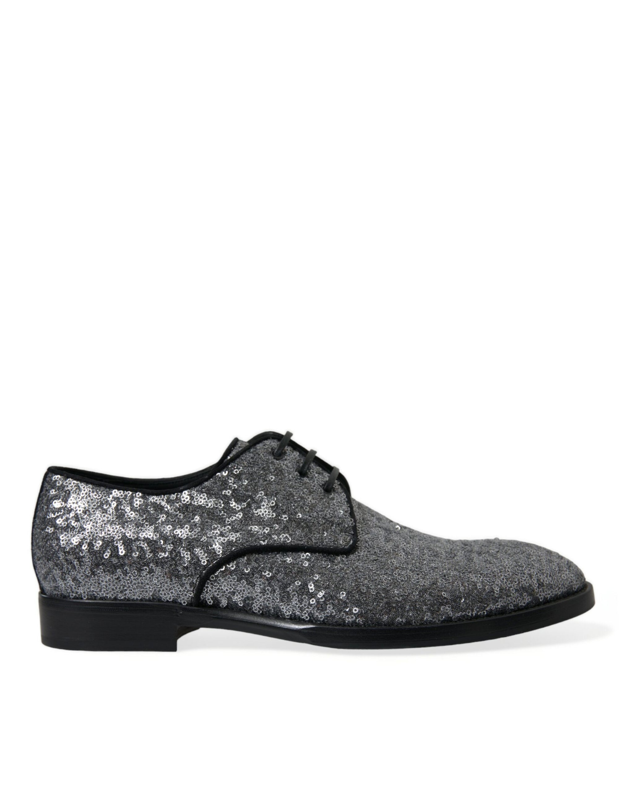 Dolce &amp; Gabbana Exquisite Sequined Derby Dress Shoes