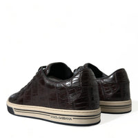 Dolce & Gabbana Elegant Exotic Leather Low-Top Sneakers