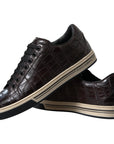 Dolce & Gabbana Elegant Exotic Leather Low-Top Sneakers