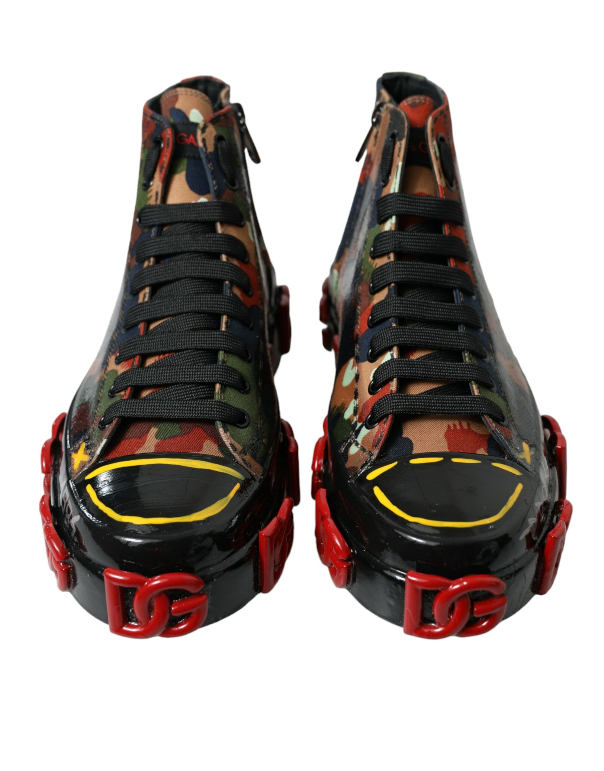 Dolce &amp; Gabbana Chic Multicolor High-Top Sneakers