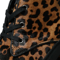 Dolce & Gabbana Elegant Leopard Print Mid-Top Sneakers