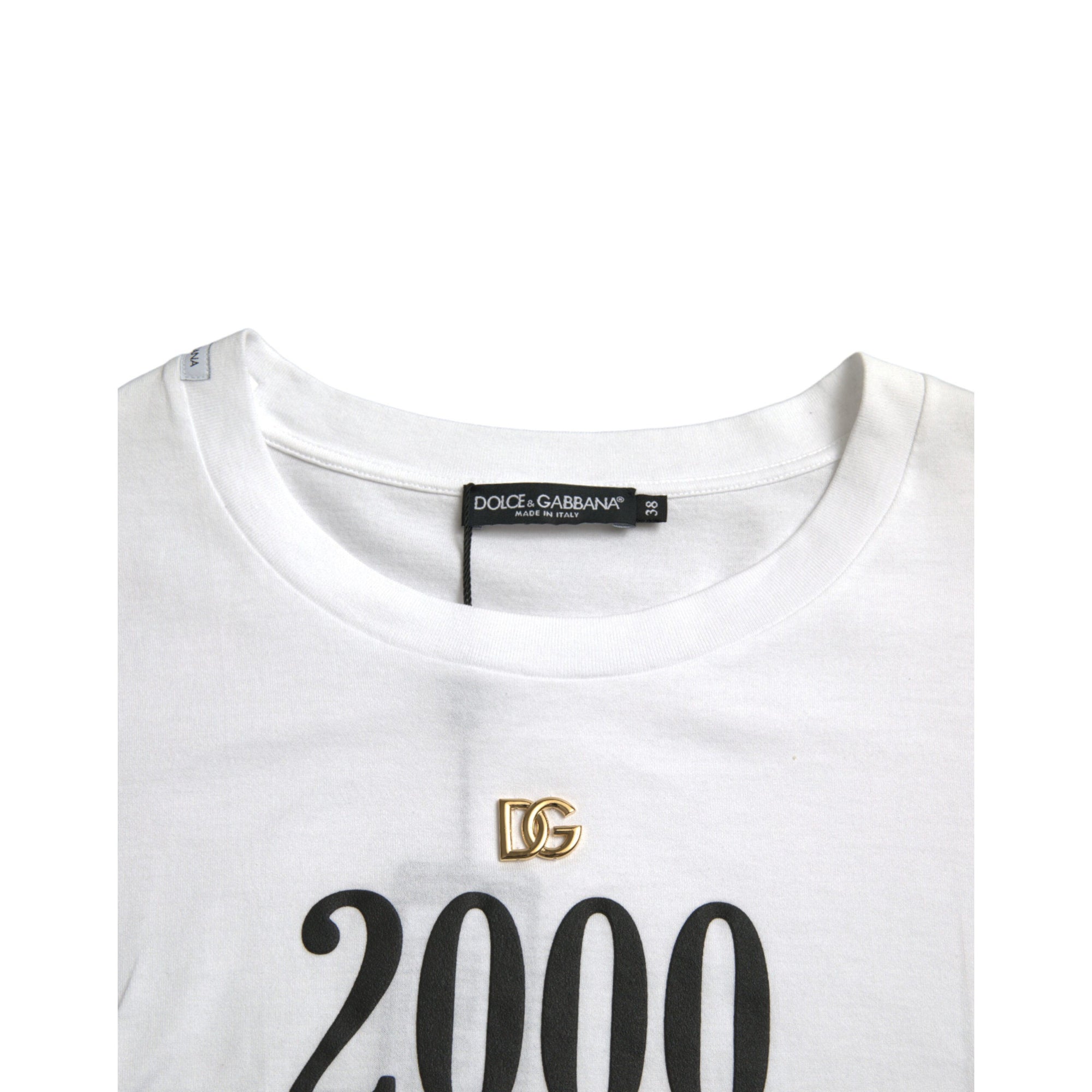 Dolce &amp; Gabbana Elegant White Lace-Up Cotton Tee