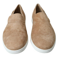 Dolce & Gabbana Elegant Beige Leather Loafers