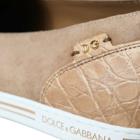 Dolce & Gabbana Elegant Beige Leather Loafers