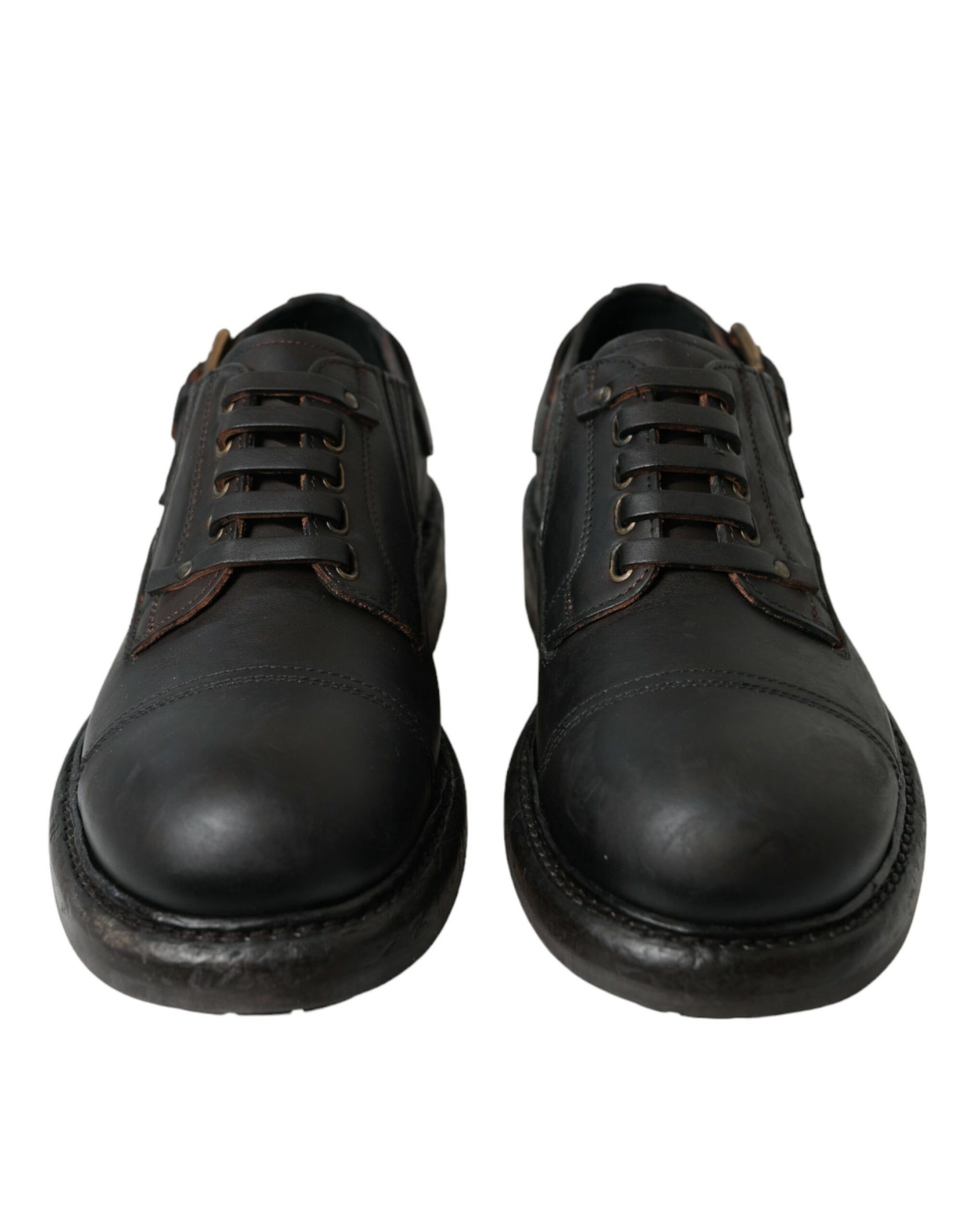 Dolce &amp; Gabbana Elegant Mens Leather Derby Dress Shoes