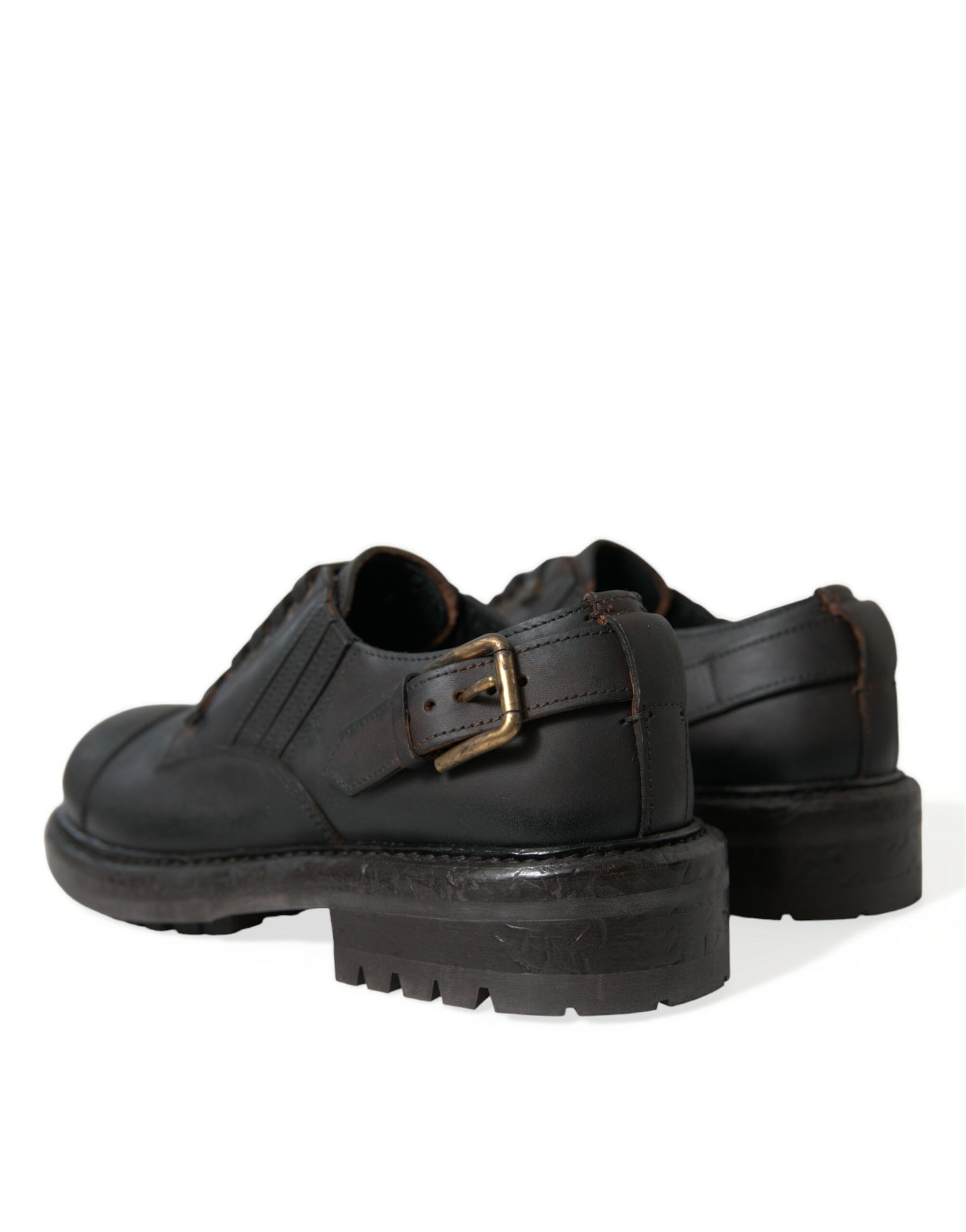 Dolce &amp; Gabbana Elegant Mens Leather Derby Dress Shoes