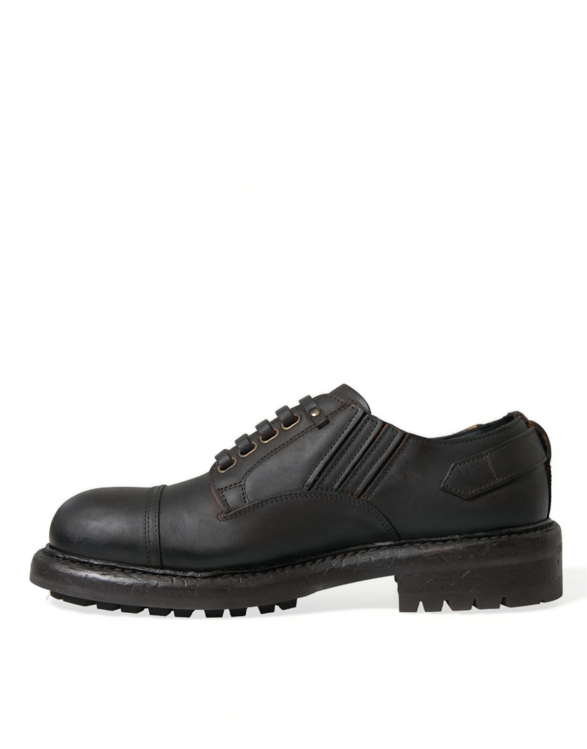 Dolce &amp; Gabbana Elegant Mens Leather Derby Dress Shoes