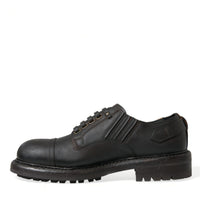 Dolce & Gabbana Elegant Mens Leather Derby Dress Shoes