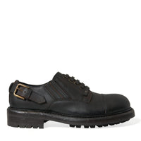 Dolce & Gabbana Elegant Mens Leather Derby Dress Shoes