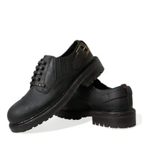 Dolce & Gabbana Elegant Mens Leather Derby Dress Shoes