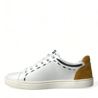 Dolce & Gabbana Sleek White Low Top Leather Sneakers