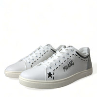 Dolce & Gabbana Elegant White Calfskin Leather Sneakers