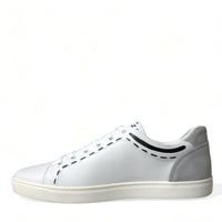 Dolce & Gabbana Elegant White Calfskin Leather Sneakers