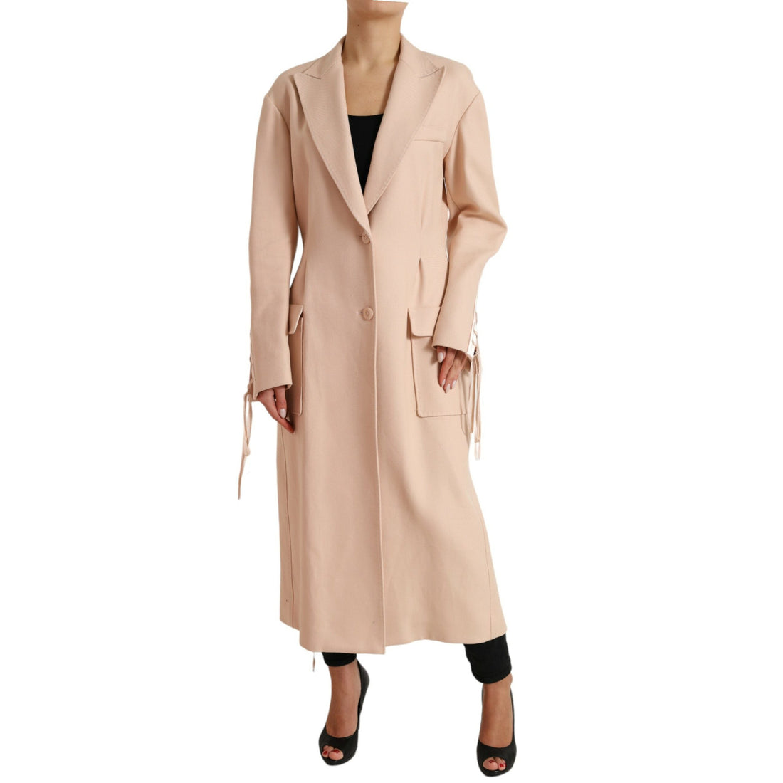 Dolce & Gabbana Elegant Beige Single-Breasted Trench Coat