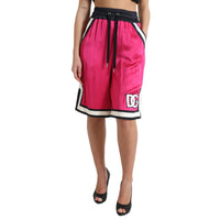 Dolce & Gabbana Chic Pink High Waist Jersey Shorts