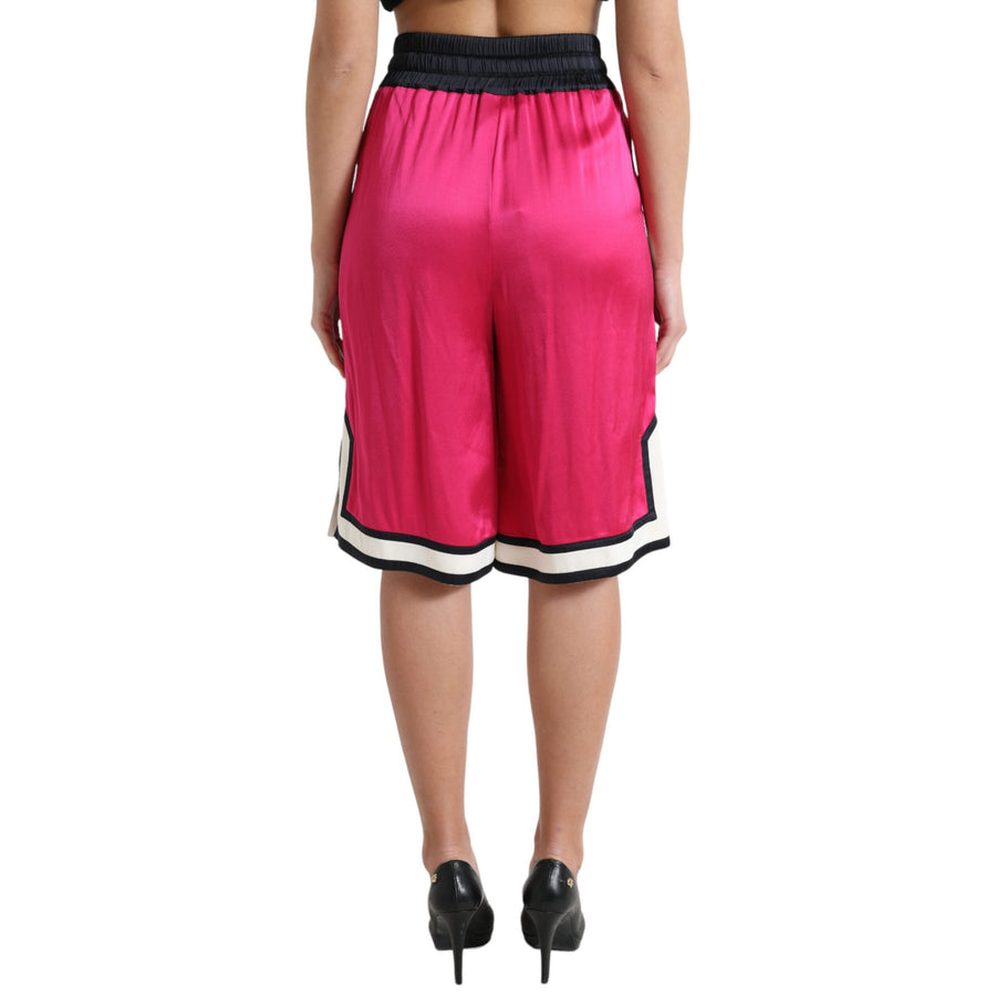 Dolce & Gabbana Chic Pink High Waist Jersey Shorts