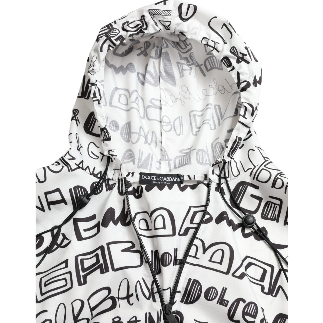 Dolce & Gabbana Chic Hooded Logo Print Blouson Tee